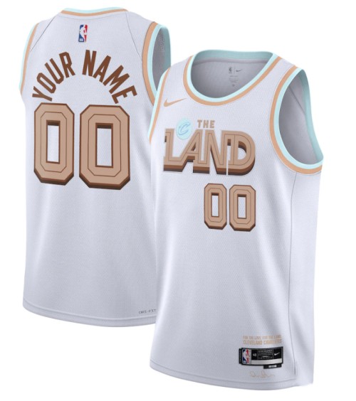 Men's Cleveland Cavaliers Active Player custom 2022/2023 White City Edition Stitched Basketball Jersey - Click Image to Close